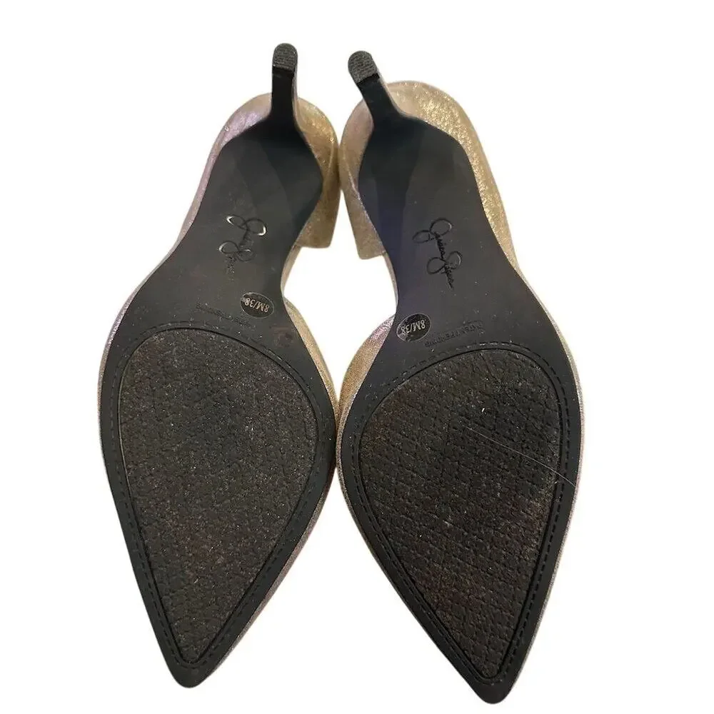 Jessica Simpson Women's bronze Gold Pointed Toe Stiletto Heels Size 8‎ pump